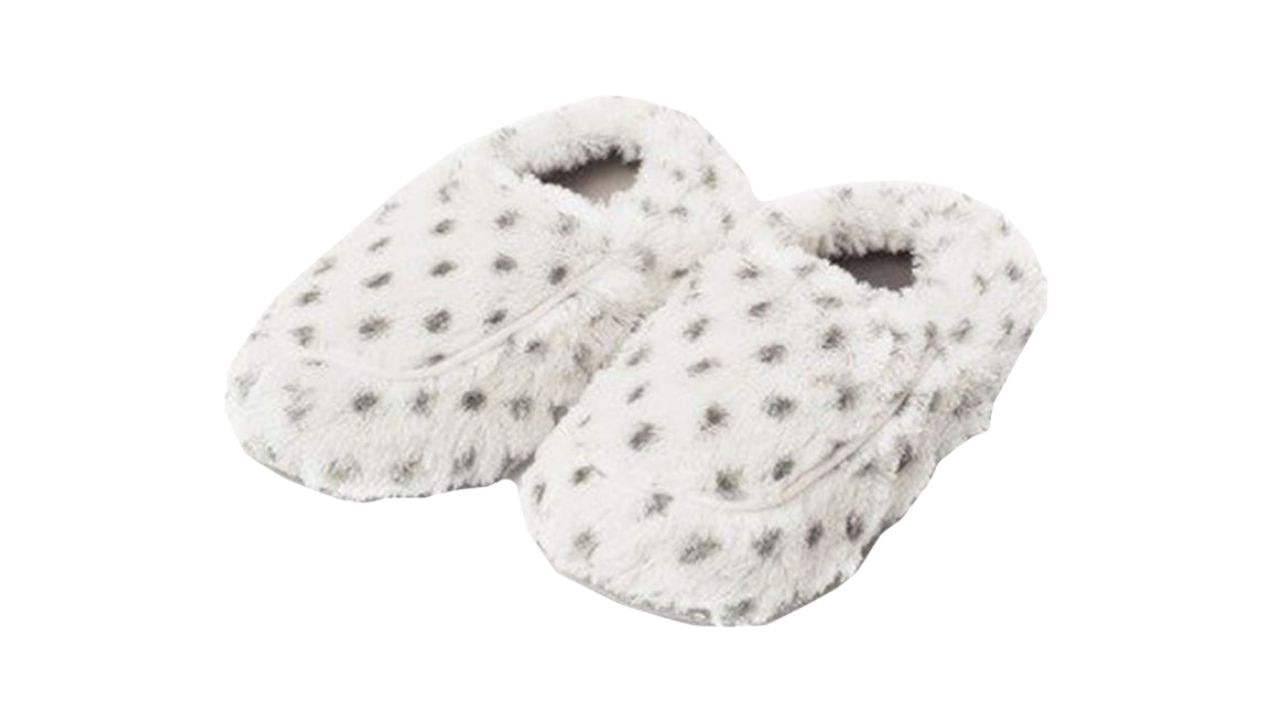 Intelex Fully Microwavable Luxury Cozy Slippers Snowy. Picture: Amazon Australia.