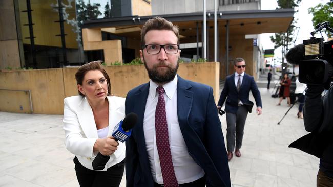 Andrew Anderson, a lawyer for disgraced former Ipswich mayor Paul Pisasale, leaves the Ipswich Magistrates Court. NCA NewsWire / Dan Peled