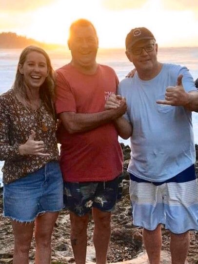 Scott Morrison while on holiday in Hawaii. Picture: Twitter.