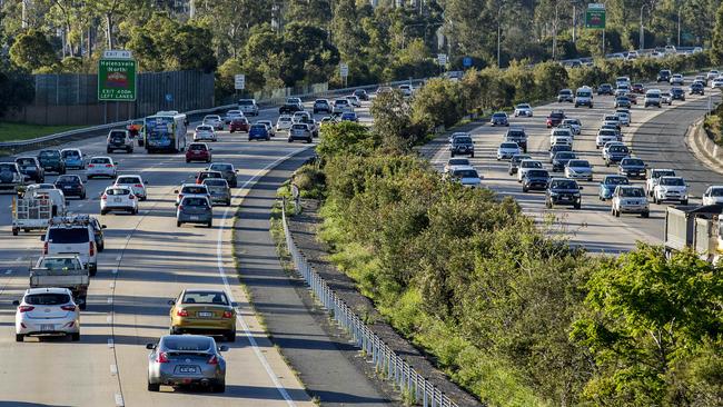 Traffic on the M1 in the city’s north. Picture: Jerad Williams