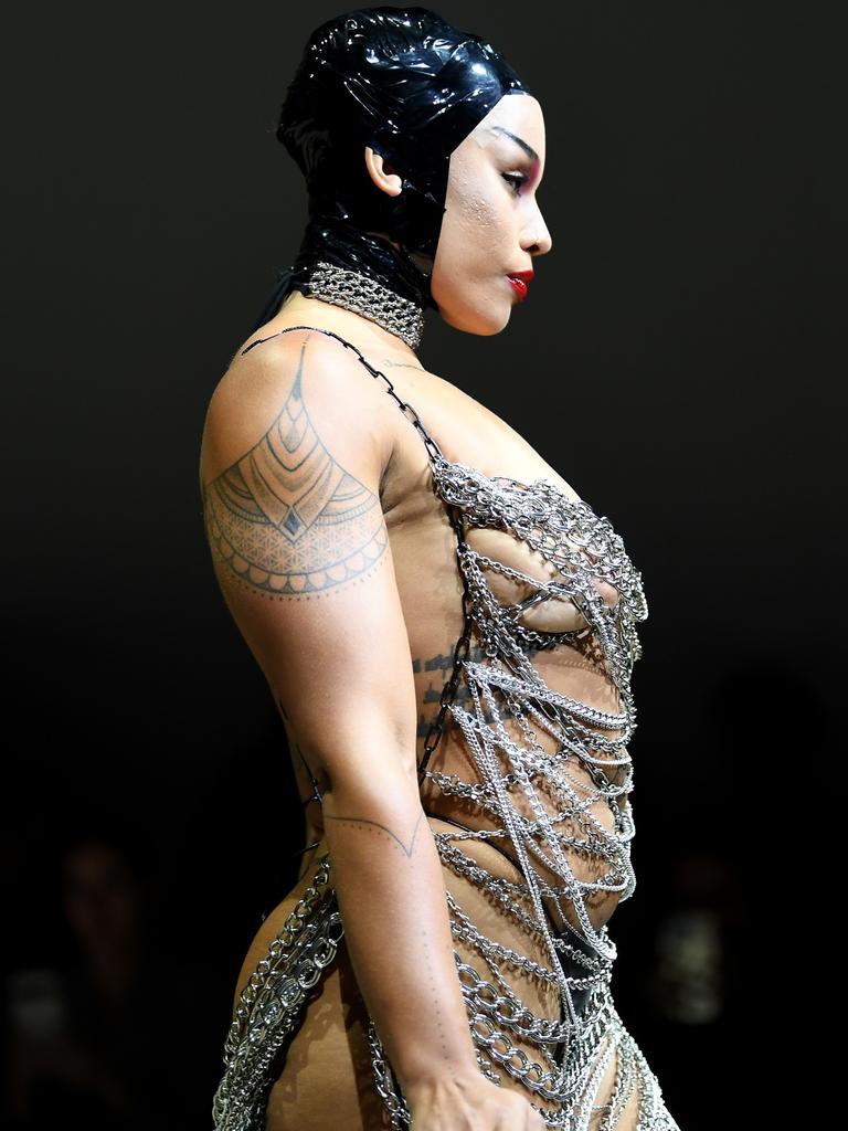 A model walks the runway during the Nicol &amp; Ford show. Picture: Wendell Teodoro/Getty Images for AFW