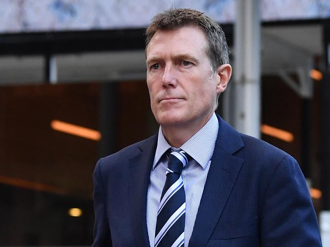 SYDNEY, AUSTRALIA - NewsWire Photos MARCH, 30, 2021: Former attorney-general Christian Porter seen outside the Supreme Court in Sydney. Picture: NCA NewsWire/Joel Carrett