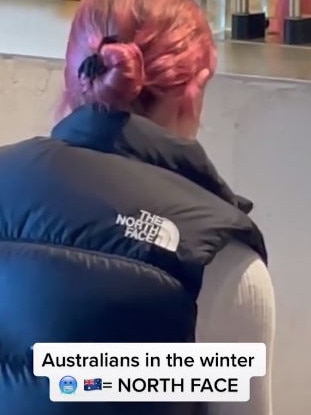 It’s not just those in Melbourne that have been mocked for following the North Face trend. Picture: @olantekkers/TikTok