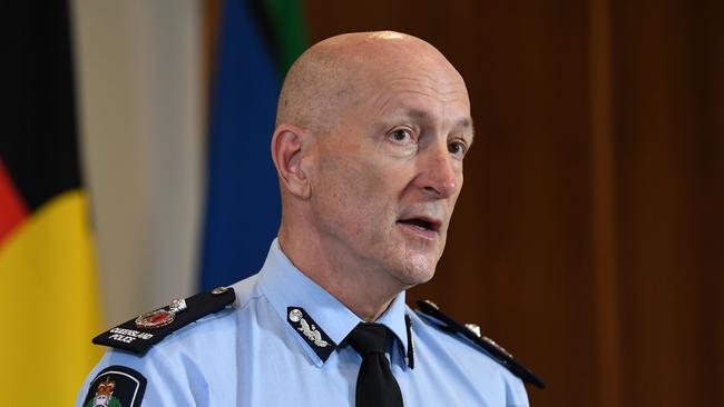 Queensland Police Deputy Commissioner Steve Gollschewski speaks during a Covid update press conference. Picture: NCA NewsWire / Dan Peled