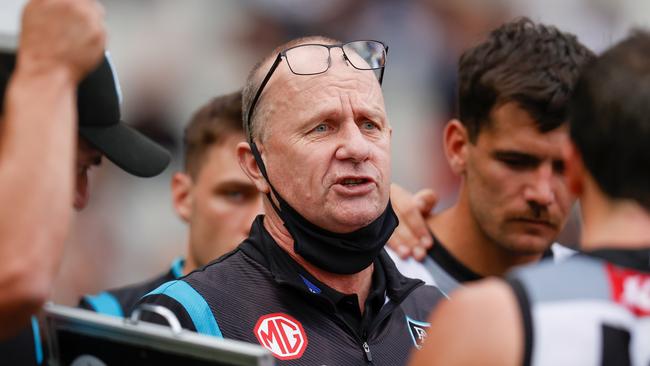 Ken Hinkley is under considerable pressure after a 0-5 start to the season. Picture: Getty Images