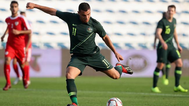 Andrew Nabbout is likely to miss the remainder of the Asian Cup. Picture: Getty