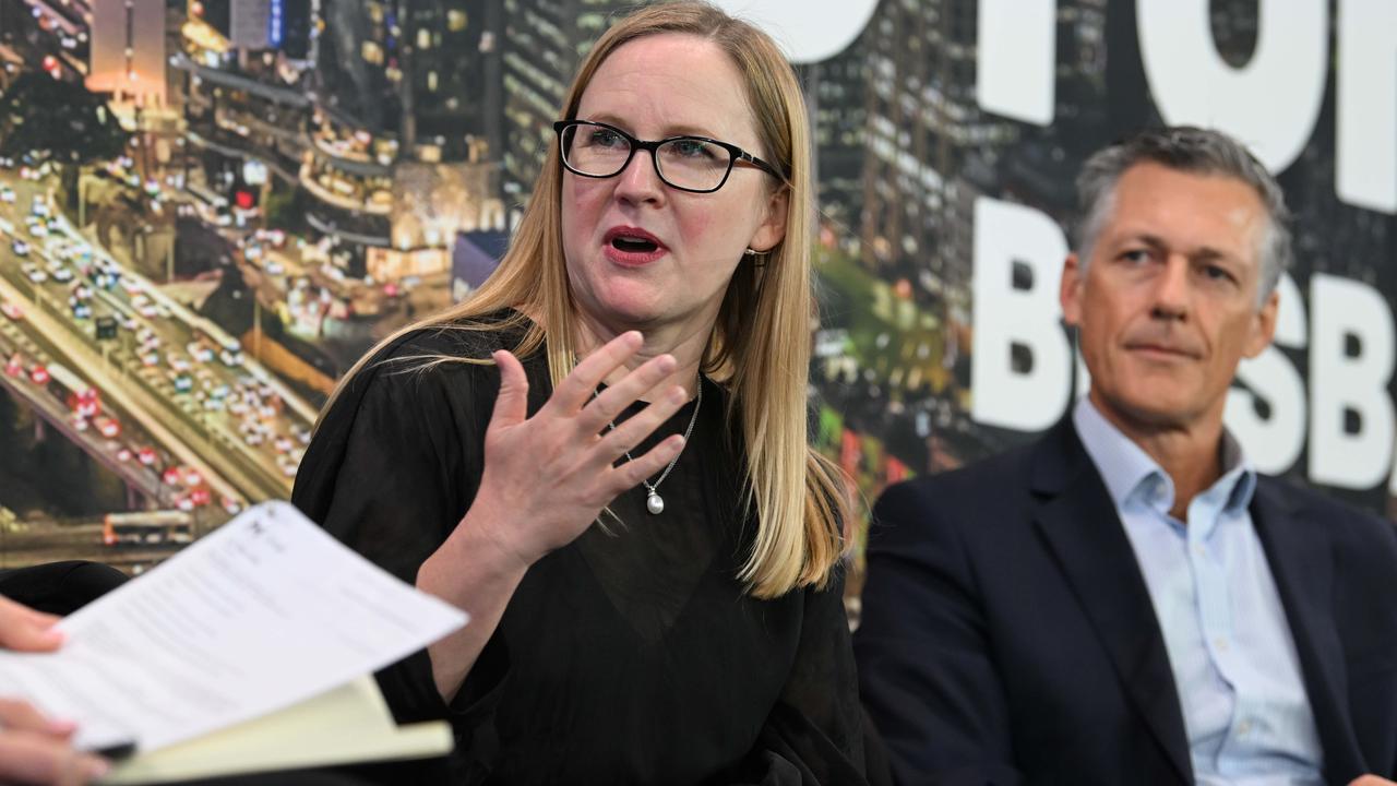 Jen Williams from the Property Council Queensland speaks at the Future Brisbane Summit. Picture: Lyndon Mechielsen/Courier Mail