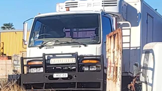 The truck allegedly stolen from MSC Freight in Tennant Creek, which NT Police say was recovered in Camooweal, QLD, on January 9, 2025. Picture: MSC Freight/ Facebook