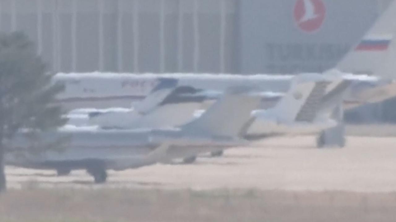 A Russian government plane in Ankara.