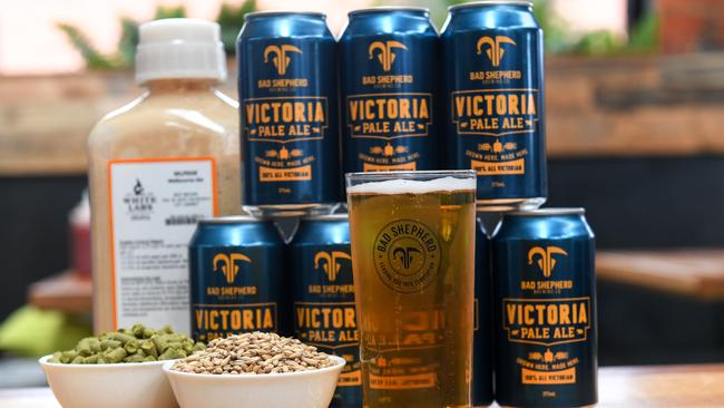 The Bad Shepherd Brewing Co’s newest brew, an all Victorian pale ale using Victorian ingredients. Picture: Penny Stephens