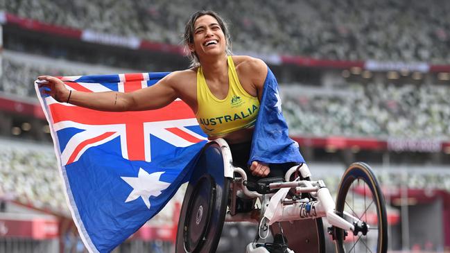 Madison de Rozario won gold in Tokyo. (Photo by Alex Davidson/Getty Images)