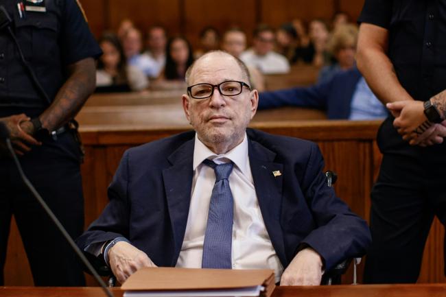 Harvey Weinstein in Manhattan Criminal Court for a pretrial hearing, following his overturned sex crimes conviction, in New York City, July 19, 2024