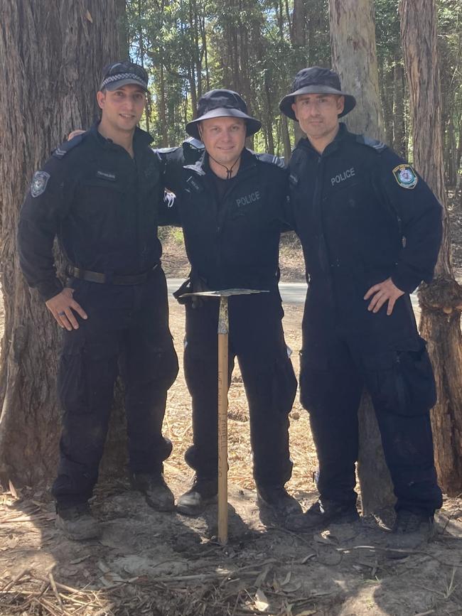 NSW Police involved in the search for William signed the trowel.