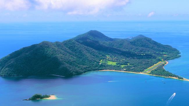 A rainforest clad Island Dunk Island shot before the resort was hit by Cyclone Yasi in 2011.