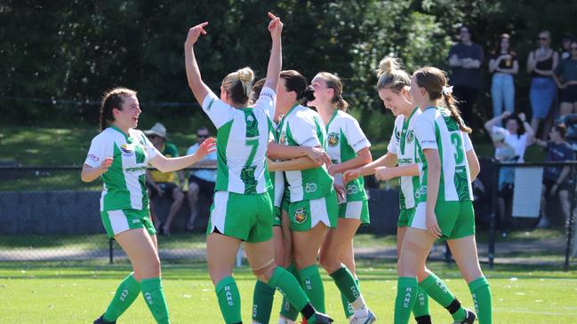 East Gosford claimed the club’s first WPL title after defeating Terrigal United 3-2 in the grand final. Photo: Central Coast Football