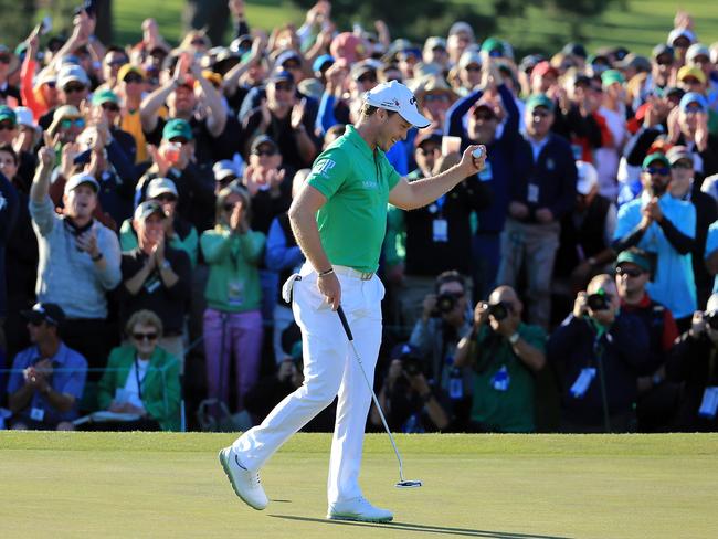 Danny Willett celebrates his underdog triumph.