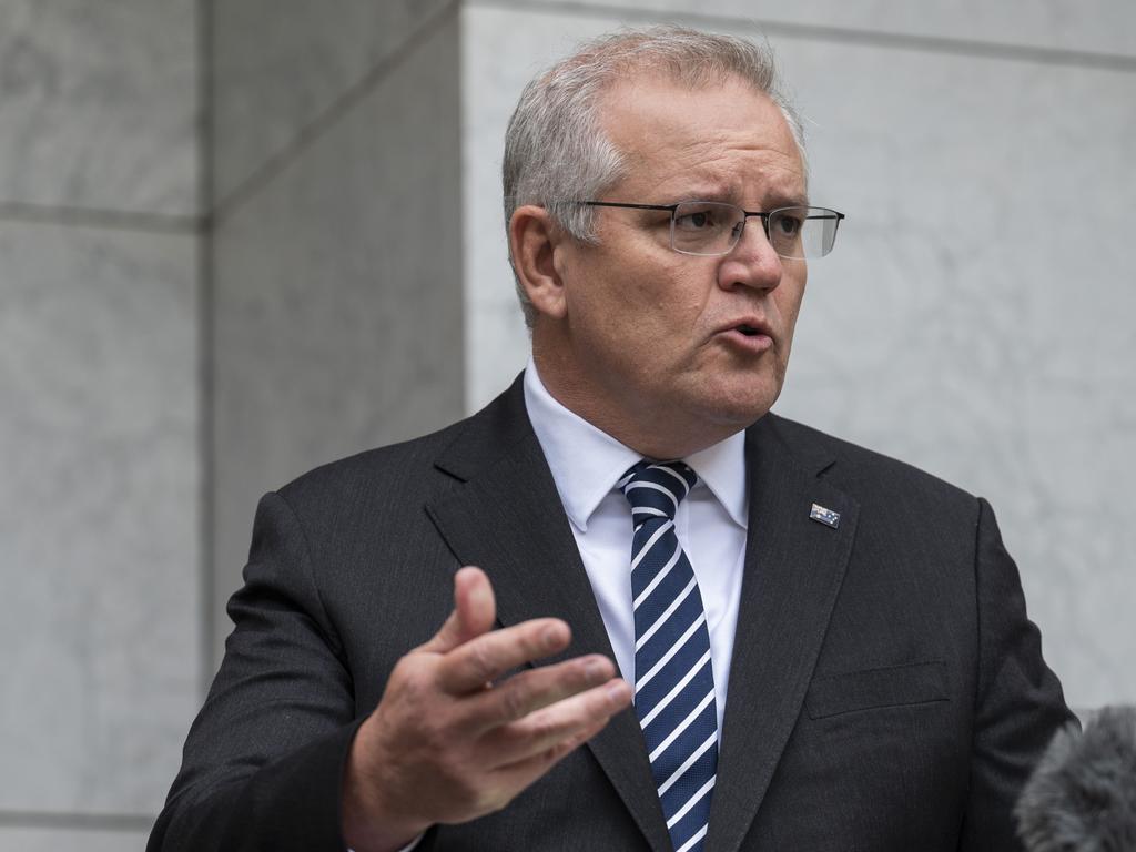 Scott Morrison has called an urgent national cabinet meeting to discuss damaging new revelations over the AstraZeneca vaccine. Picture: Martin Ollman / NCA NewsWire