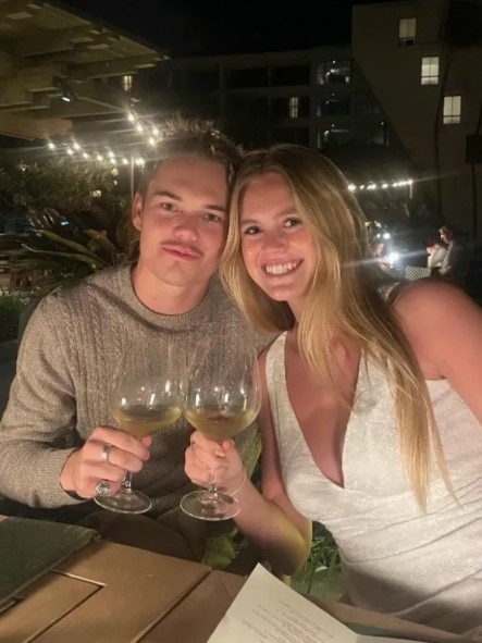 Cooper celebrating his one year anniversary with his partner. Photo: Instagram