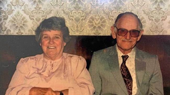 Rhoda with her husband Ronald, who passed away on June 20, 2019, aged 103. Picture: Contributed