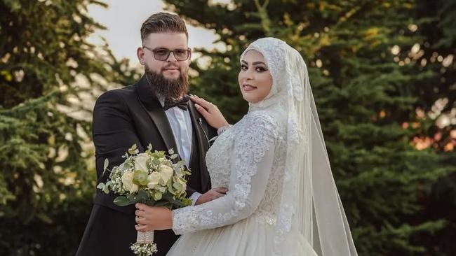 Ibrahim Bazzi and his wife Shourouk Hammoud on their wedding day. Picture: Instagram / Wael Kassir Photography