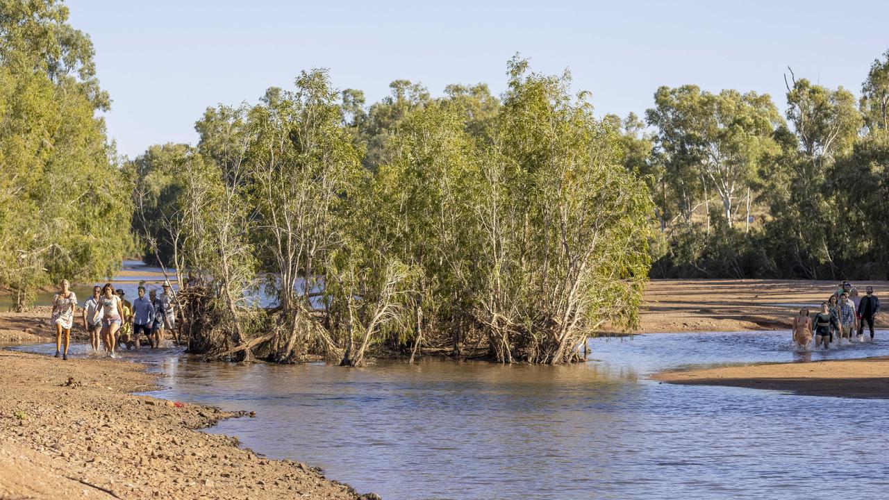 There is water in the outback! Unfortunately it’s often home to freshwater crocodiles. Picture: Nigel Wright