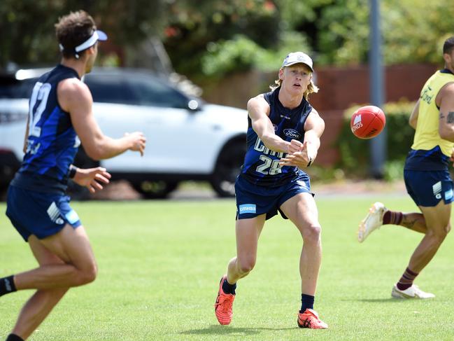 Ollie Dempsey is fighting for a spot in Geelong’s forward line.