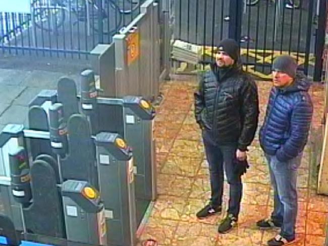 CCTV footage taken on March 3 at Salisbury train station shows Alexander Petrov  and Ruslan Boshirov.