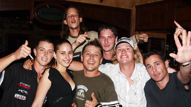 Social Pix about town.. Shenanigans.. Pictured l-r is Darren, Jess, Matty, Chucky, Dano, Robbo and Matty...