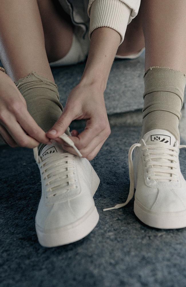 Italian sneaker giant Superga is launching organic unisex sneakers (priced from $119.95 to $149.95). Picture: Superga