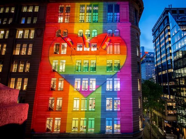 Atlassian HQ in rainbow colours: source : supplied