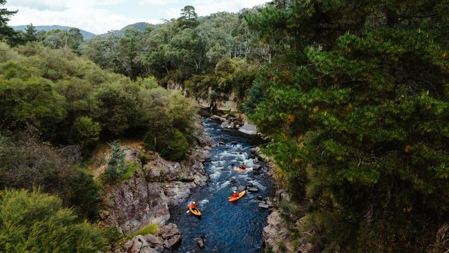 Get your pulse rate up by kayaking on the Ovens River in Bright. Picture: Visit Victoria