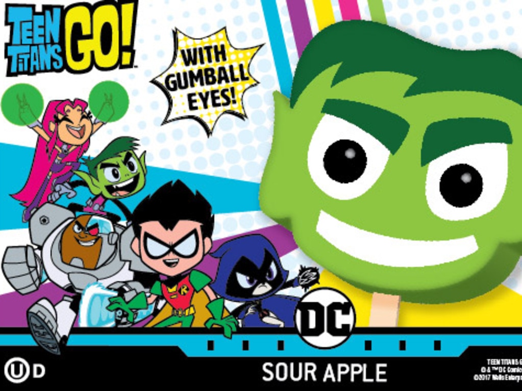 Teen Titans Go! ice blocks from Blue Bunny