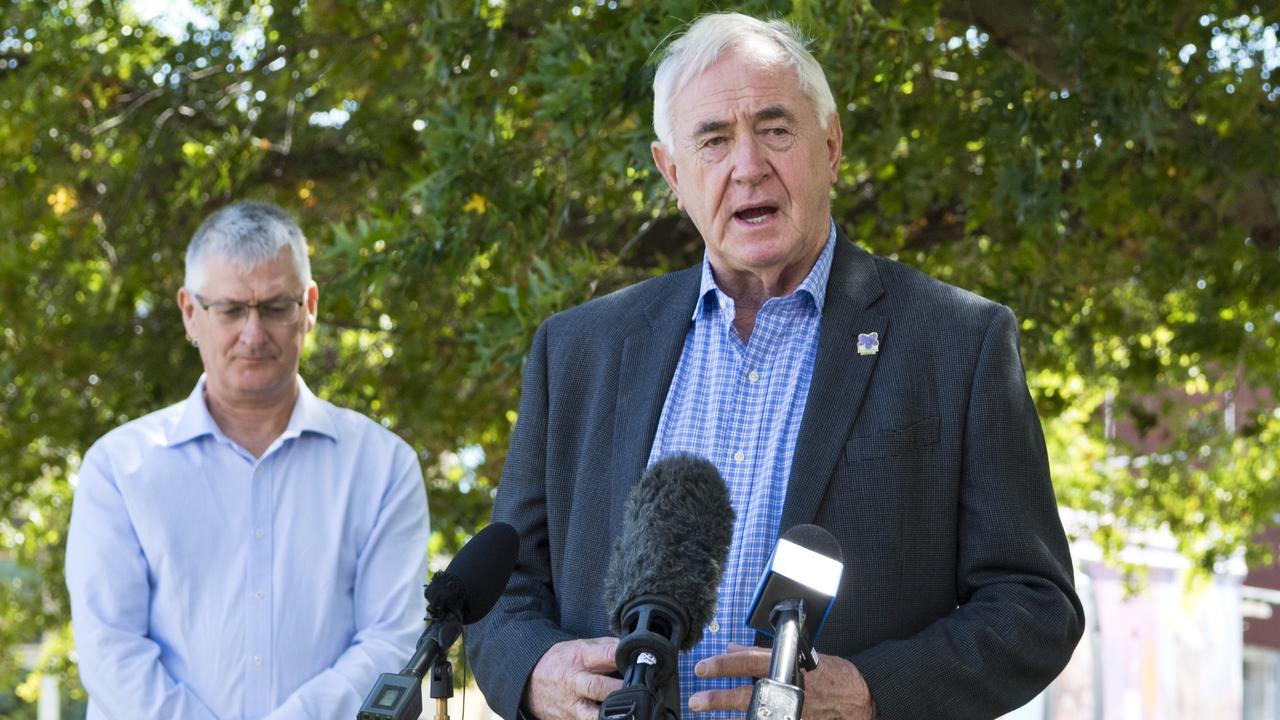 TRC CEO Brian Pidgeon and TRC Mayor Paul Antonio.Picture: Kevin Farmer