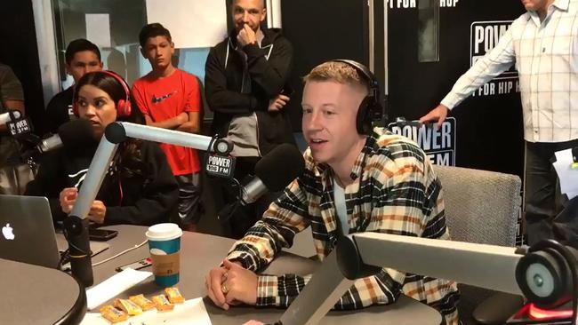 Macklemore talks about his upcoming performance at Australia’s NRL and the controversy about him performing “Same Love”. (Pic: The Cruz Show/Twitter)