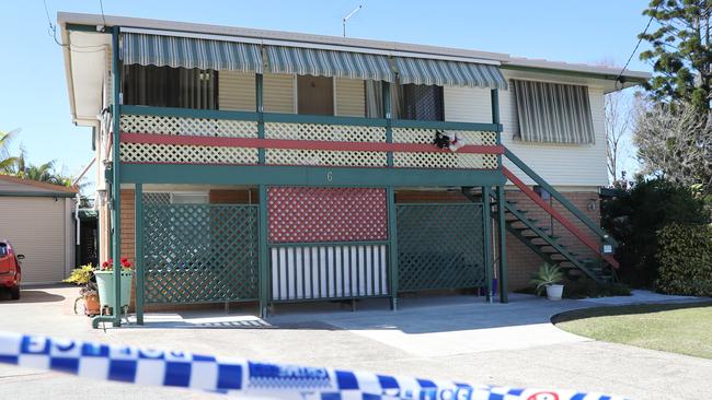 The scene of a murder at Jasmine Street, Alexandra Hills.