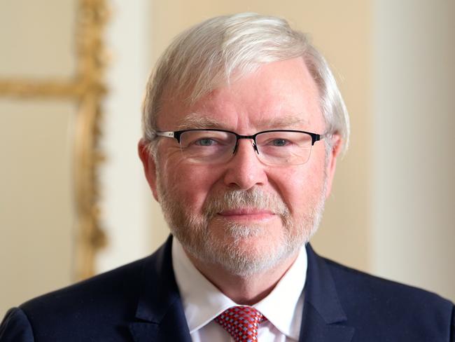 Australia’s ambassador to the US Kevin Rudd. Picture: Noah Willman