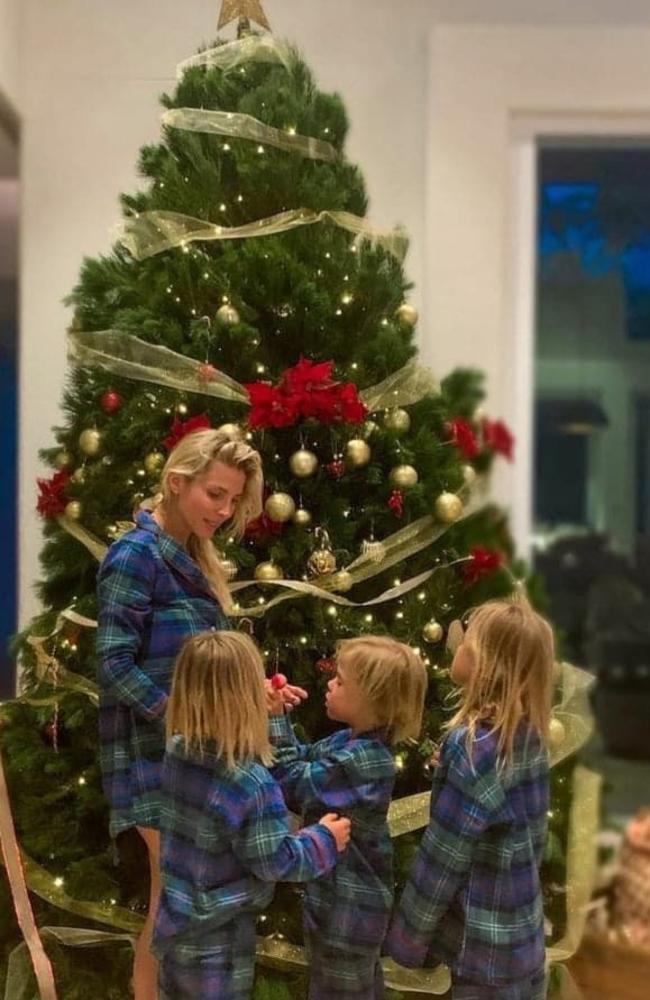 Actor Chris Hemsworth and his family have been customers of Burleigh Waters-based Gold Coast Christmas Trees in the past. The live pines have sold out this year. Chris's wife, Elsa Pataky shared this photo, with their children, on her Instagram account in 2019. Picture: @elsapatakyconfidential/Instagram