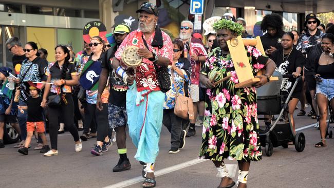 Thousands of Territorians took part in the 2023 NAIDOC march in Darwin, which saw the highest number of marchers the Territory has seen. Picture: Sierra Haigh