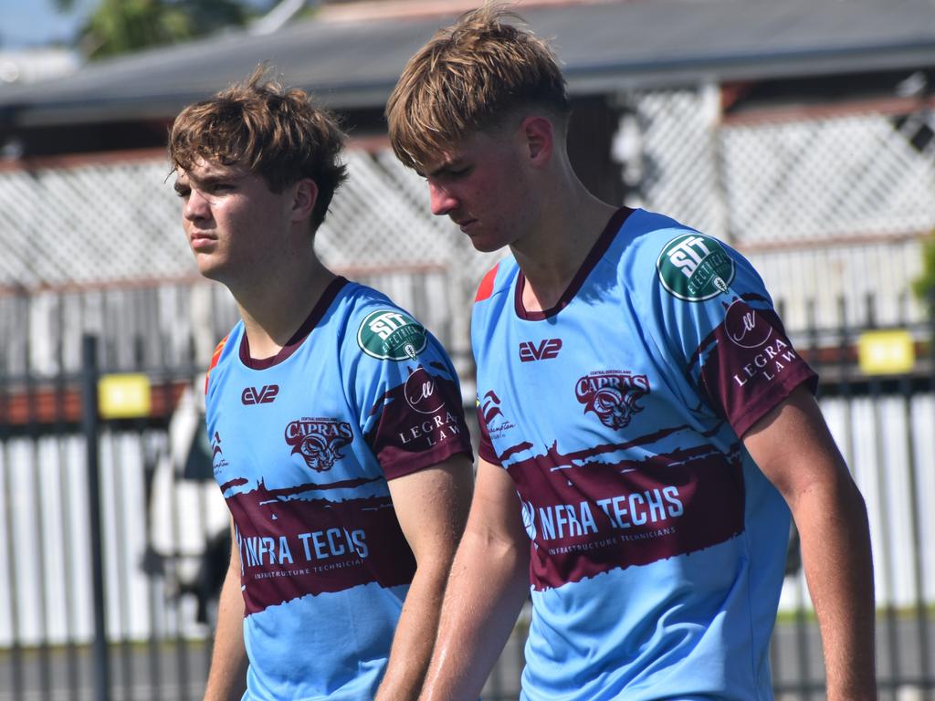 CQ Capras under-17 boys squad at a pre-season training session at The Cathedral College, Rockhampton, on December 7, 2024.