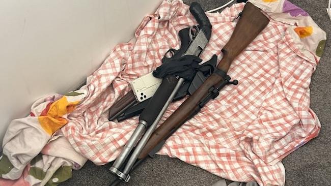 Police allegedly seized drugs, cash, and weapons in the raids at Surfers Paradise and Biggera Waters. Picture: QPS