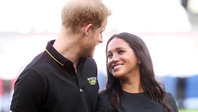 Harry and Meghan at the Boston Red Sox match against the New York Yankees on June 29. Picture: Getty