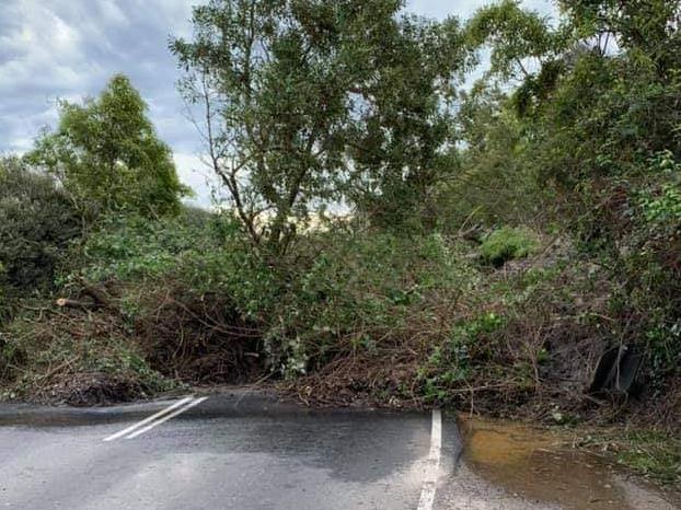 Landslides Mt Martha debris on road.jpg