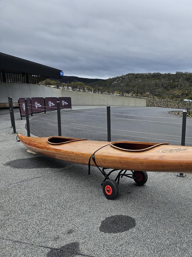 The kayaks are handmade from King Billy pine, local to the area and no longer able to be chopped down.