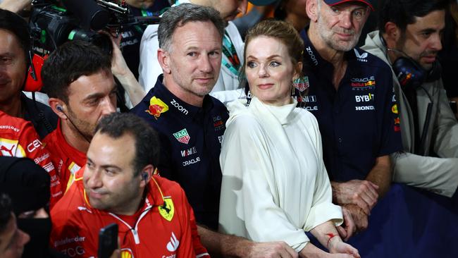 Oracle Red Bull Racing Team Principal Christian Horner and wife Geri Halliwell. Picture: Clive Rose