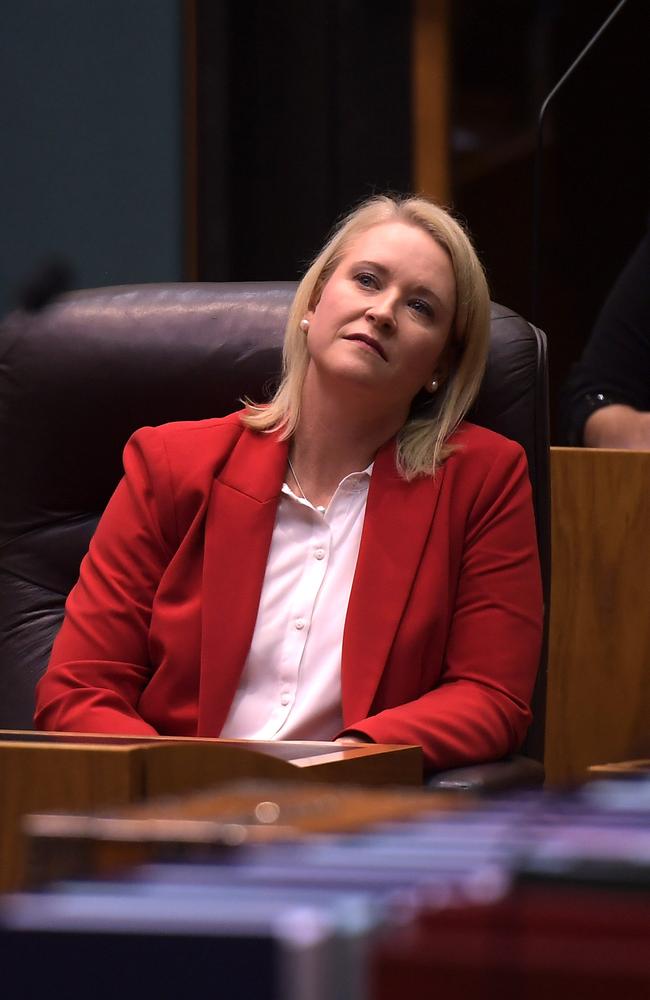 Deputy Chief Minister Nicole Manison said her party would not support the Araluen MLA’s bid to ban alcohol in parliamentary workplaces. Picture: (A)manda Parkinson