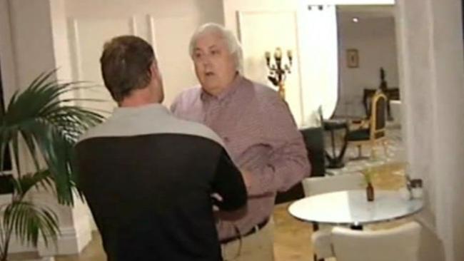 Clive Palmer stormed out of an interview with Channel 9 while he was on holiday in New Zealand. Picture: Channel Nine