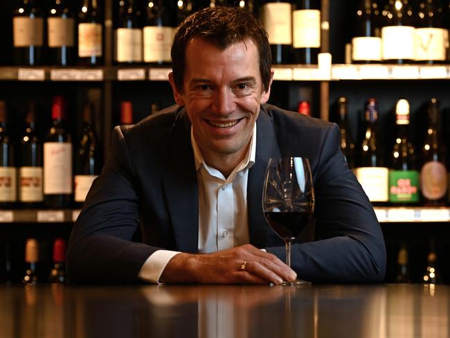 30/05/2022 : Tyson Stelzer, editor of the James Halliday awards companion, at the Cru Bar in Fortitude Valley, Brisbane. Lyndon Mechielsen/The Australian