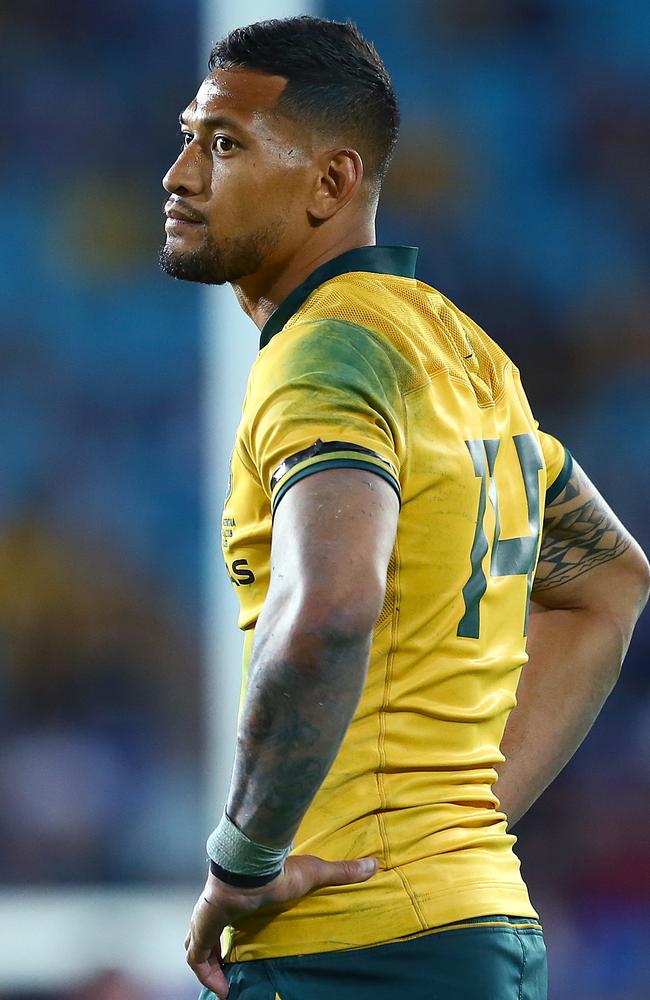 Folau let down his Australian teammates. (Photo by Jono Searle/Getty Images)