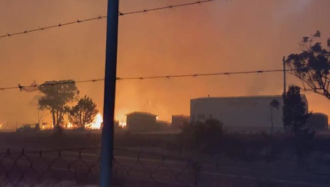 Huge flames captured as part of Stanthorpe fire