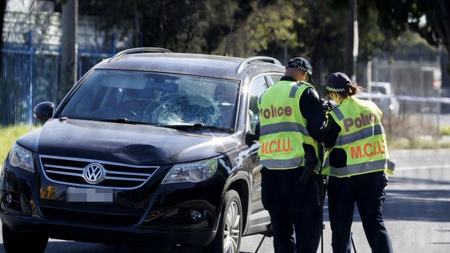 Police confirmed a 76-year-old Seddon man, the alleged driver of the vehicle, stopped at the scene and is assisting investigations. Picture: NewsWire / David Geraghty